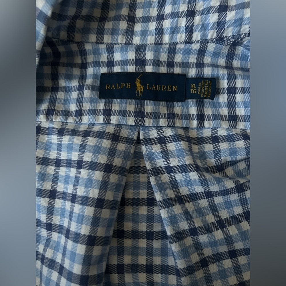 RALPH LAUREN BLUE LABEL GINGHAM OXFORD STYLE SHIRT XL. TIMELESS, POLISHED - Picture 9 of 9